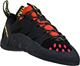 La Sportiva Men's Tarantulace Rock Climbing Shoes, Black/Poppy, 42.5