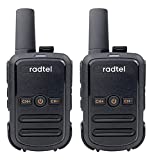 Radtel RT12 Walkie Talkies for Adults Rechargeable 2 Pack, Long Range Handheld FRS Two Way Radio 16CH Handsfree VOX for Camping Hiking (Black)