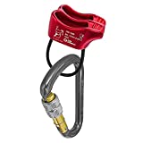 GM CLIMBING Tubular V-grooved Belay Device Package with HMS Screw Locking Carabiner UIAA Certified