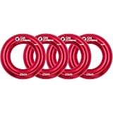 GM CLIMBING Rappel Ring 25kN for Rock Climbing Arborist Rescue Slackline Hammock Small Red Pack of 4