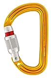 Petzl SM'D Carabiner - Versatile, Lightweight, Compact, D-Shaped Locking Carabiner for Rock and Ice Climbing - Twist-Lock