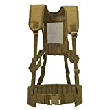 SINAIRSOFT Tactical Padded Battle Belt with Detachable Suspender Straps，Airsoft Combat Duty Belt with Comfortable Pads and Removable Harness for Patrol Army Training Outdoors Duty (Coyote Brown)