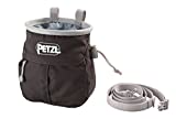 Petzl SAKAPOCHE Chalk Bag - Ergonomic Chalk Bag for Gym, Sport, and Trad Climbing - Grey
