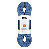 PETZL Contact Rope - 9.8 mm Diameter Lightweight Single Dynamic Rope for Gym or Rock Climbing - Blue - 80m