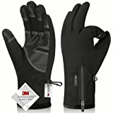 -10℉ Waterproof Winter Gloves for Men & Women, Balhvit Breathable Thermal Gloves, 5-Layer Touch Screen Cold Weather Gloves (Large, New)