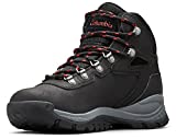 Columbia womens Newton Ridge Plus Waterproof Hiking Boot, Black/Poppy Red, 5 US