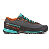 La Sportiva Womens TX4 Approach/Hiking Shoes, Carbon/Aqua, 7