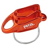 PETZL Unisex – Adult's Belay Safety Device, Red/Orange, Standard Size
