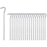 RIY 7' Camping Tent Stakes Aluminum Lightweight Canopy Stakes Pegs for Plants 20pcs