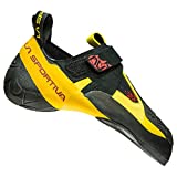 La Sportiva Men's Skwama Rock Climbing Shoe, Black/Yellow, 40.5
