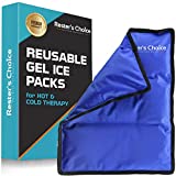 Rester's Choice Ice Pack for Injuries Reusable - (Standard Large: 11x14.5') for Hip, Shoulder, Knee, Back - Hot & Cold Compress for Swelling, Bruises, Surgery - Heat & Cold Therapy