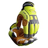 Caiman 2984-4 Rappelling & Rope Handling Glove with Goatskin Palm & Pig Grain Reinforcement Layer, Medium